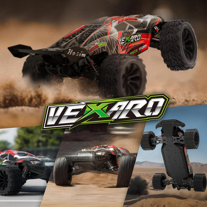 Hosim Ferngesteuertes Auto ab 14 Jahre, 1:8 Brushless RC Auto 70+ KM/H High Speed, 4x4 Offroad Monst