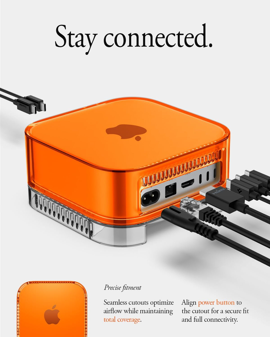 Spigen Classic C1 Hülle mit eingebautem Luftfilter Ständer Entwickelt für Mac mini M4 / M4 Pro Chip