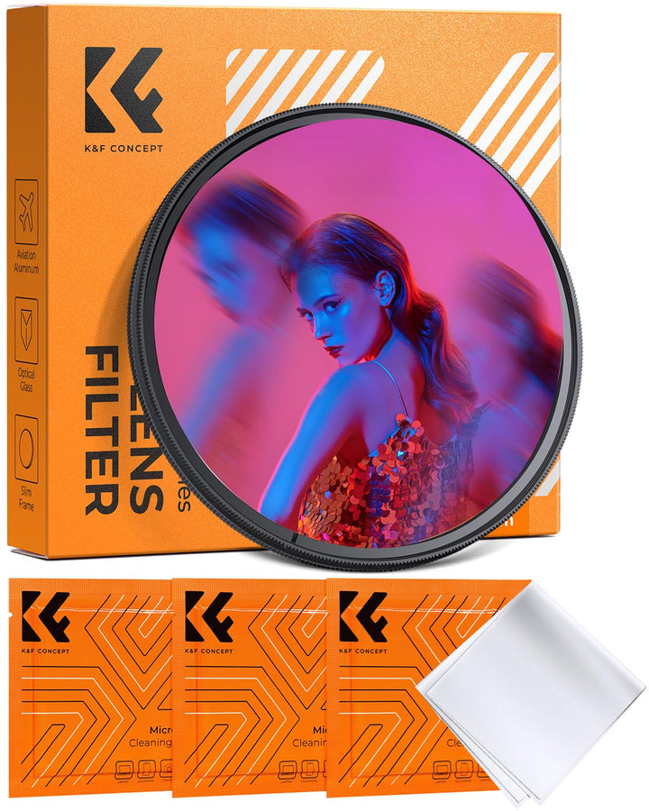 K&F CONCEPT 58mm Bilateraler Bewegungsunschärfe-Effekt-Filter Optisches Glasprisma Spezialeffekt-Kam
