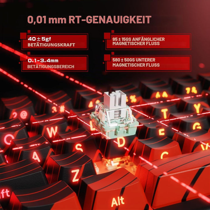 MAMBASNAKE × Attack Shark kabellose Tastatur und Maus mit magnetschaltern, 8-kHz-Rapid-Trigger-Tasta
