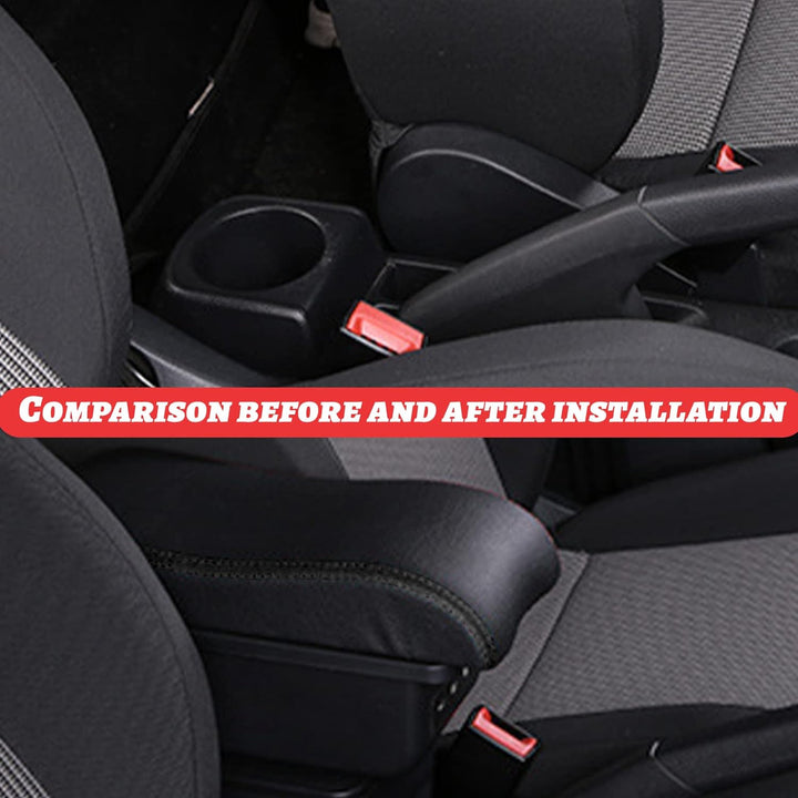 Auto Armlehne Kompatibel mit Golf 6 Mk6 2008-2013 Jetta Mk5 2006-2011 Vento Wagon 2009 2010 Doppelsc