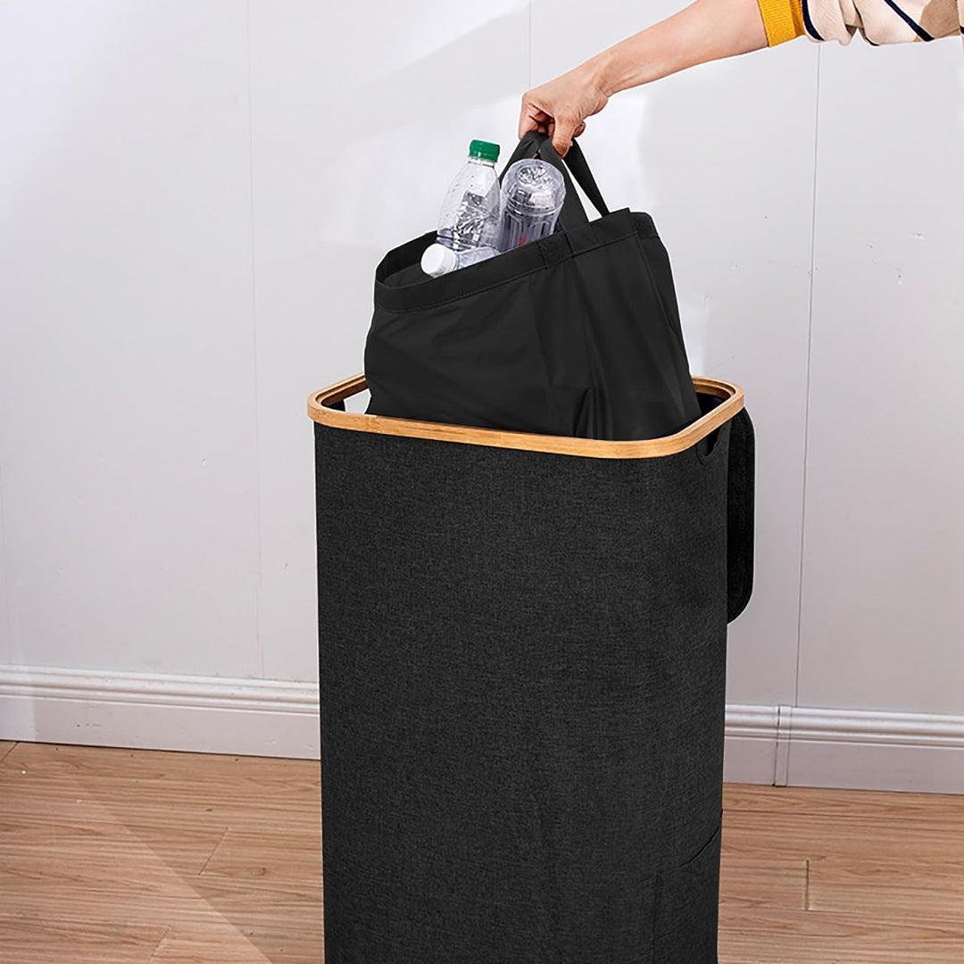 Pfandflaschen Sammelbehälter 100l mit 1 Öffnung und einer Innentasche für Küche Lager Haushalt Flasc