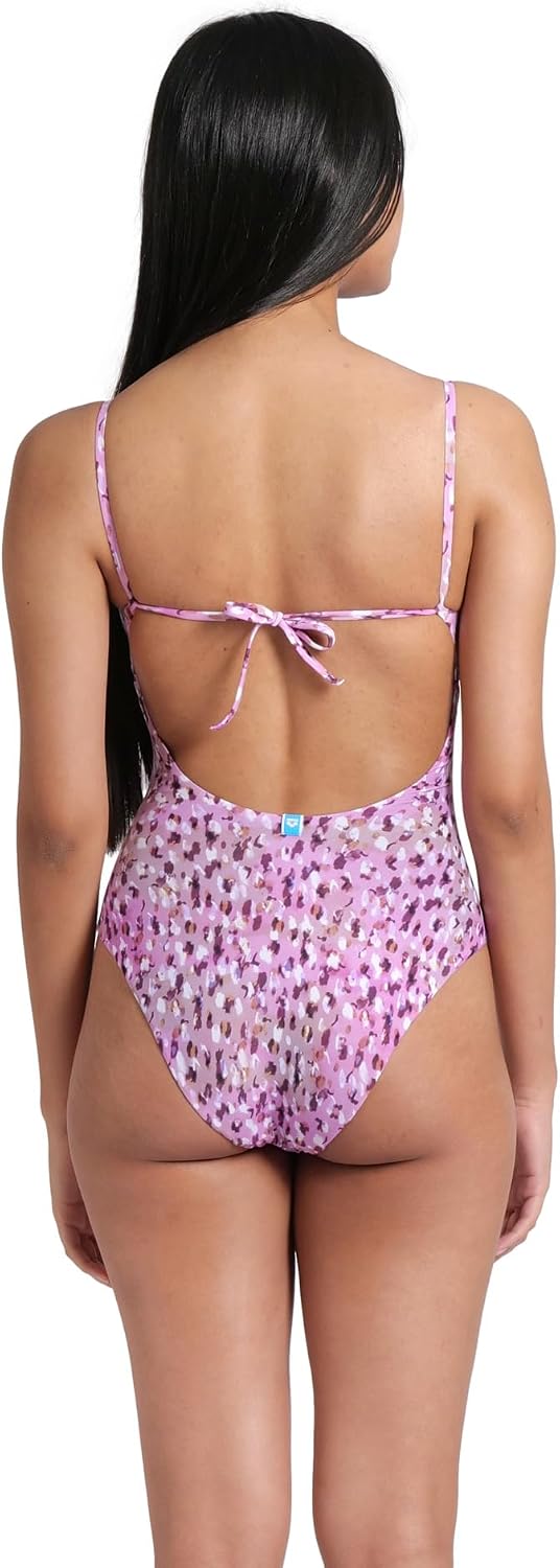 ARENA Damen Women's Swimsuit U Back Allover One Piece Swimsuit XS Leo Pink, XS Leo Pink