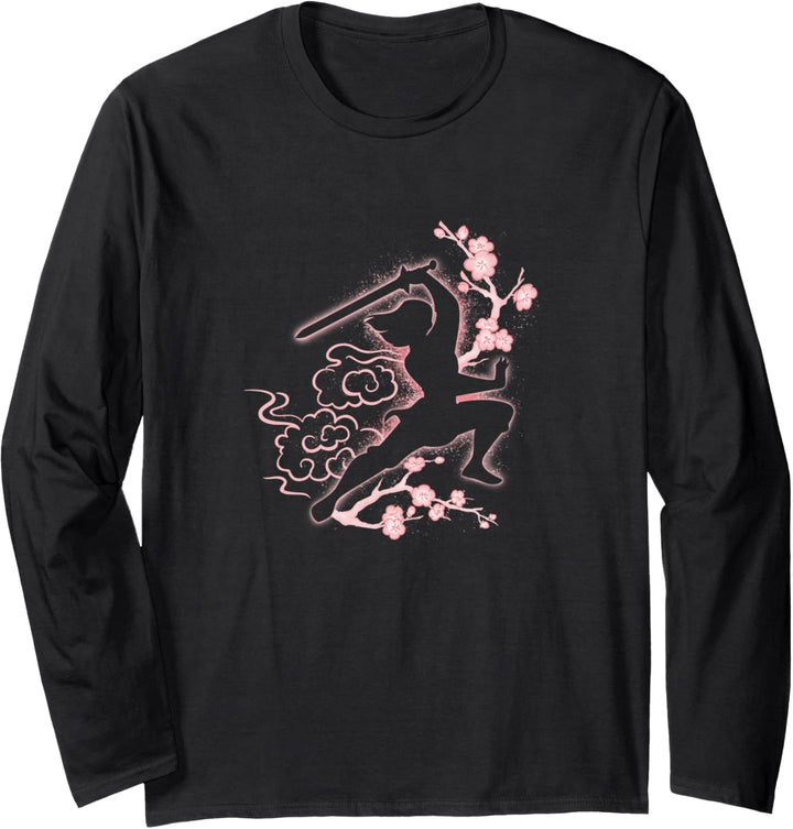 Disney Mulan Floral Glow Silhouette Langarmshirt