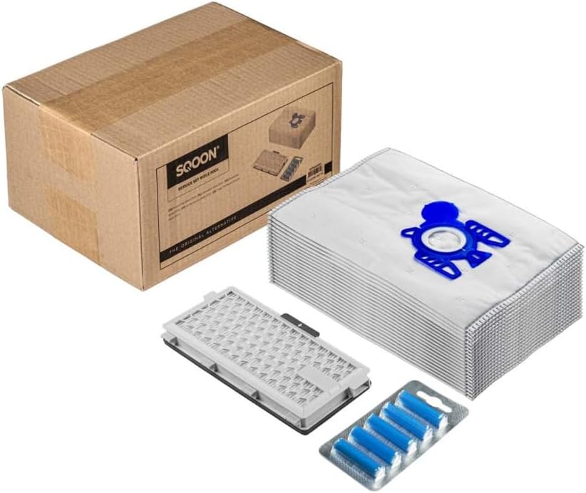 SQOON® Staubsaugerbeutel + HEPA-Filter 22 Stücke geeignet für Miele Miele Complete C2, Complete C3,