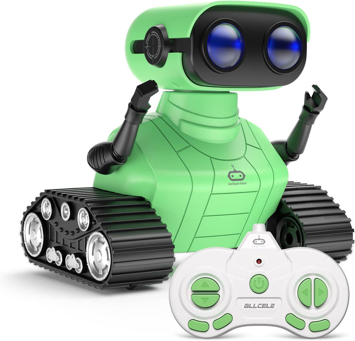 ALLCELE Roboter Kinder Spielzeug, Wiederaufladbares Ferngesteuertes Roboter Spielzeug mit LED-Augen