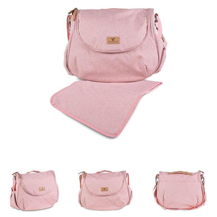 Cangaroo Wickeltasche Naomi Wickelunterlage, verstellbarer Gurt, Reissverschluss Rosa, Rosa