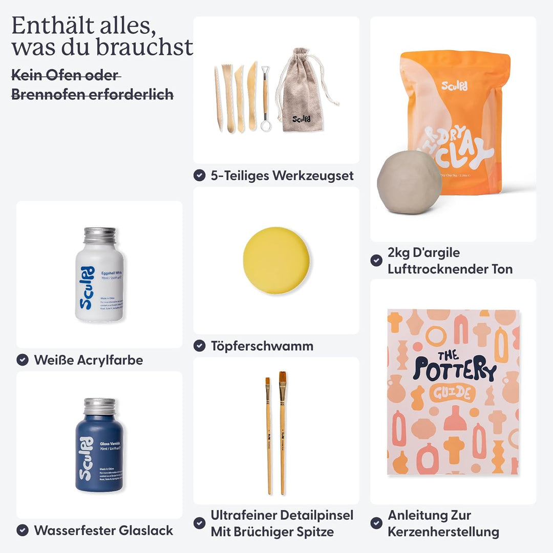 Sculpd Töpferset mit Glanzlack