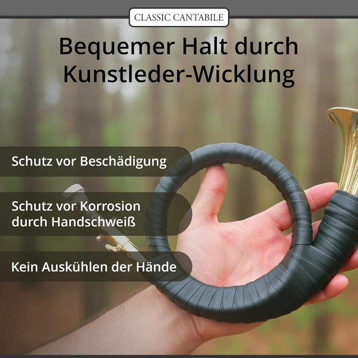 Classic Cantabile FPH-100 Fürst-Pless-Horn (B-Stimmung, Messing, mit Mundstück und Tasche)