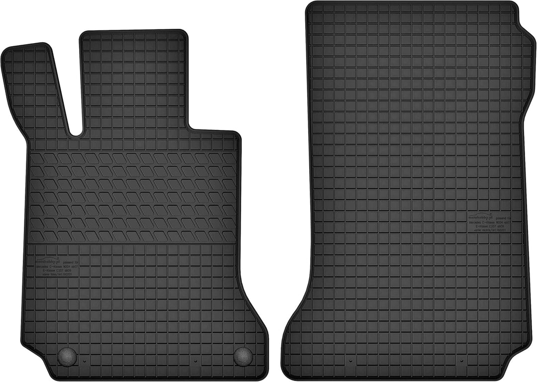 Motohobby Vorne Gummi Fussmatten Gummimatten Satz für Mercedes C W204 (2007-2014)