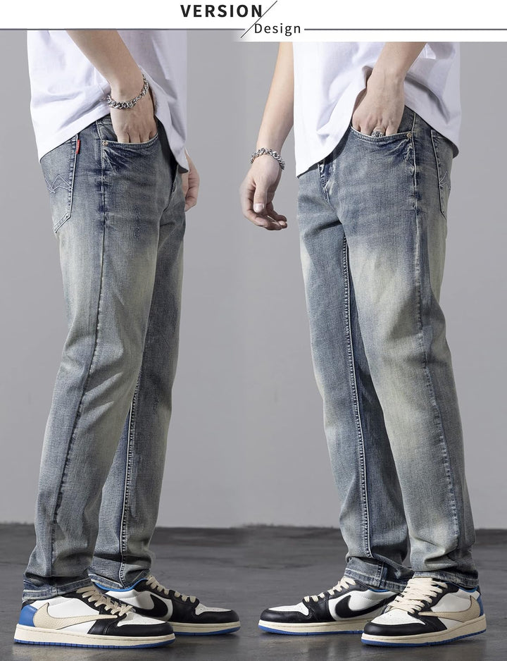 Jeans Herren Leichte Sommerjeans Lang Dünner Leichter Stoff Büro Lang Business Freizeit 28W / 29L 12