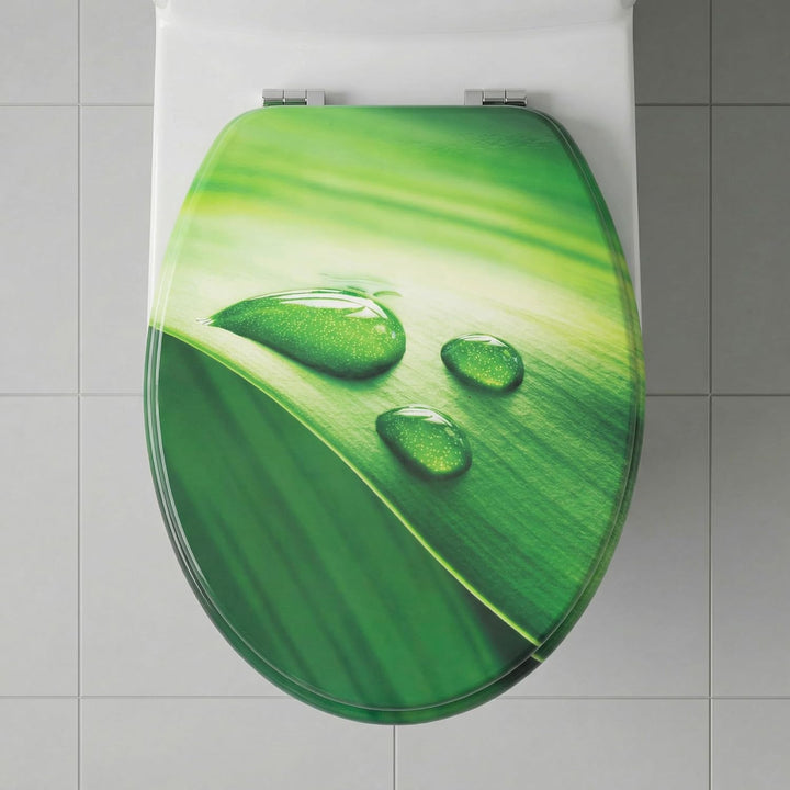 SINOBATH WC-Sitz Mit Absenkautomatik, Hochwertige Und Stabile Antibakterieller Toiletten, MDF Holzke