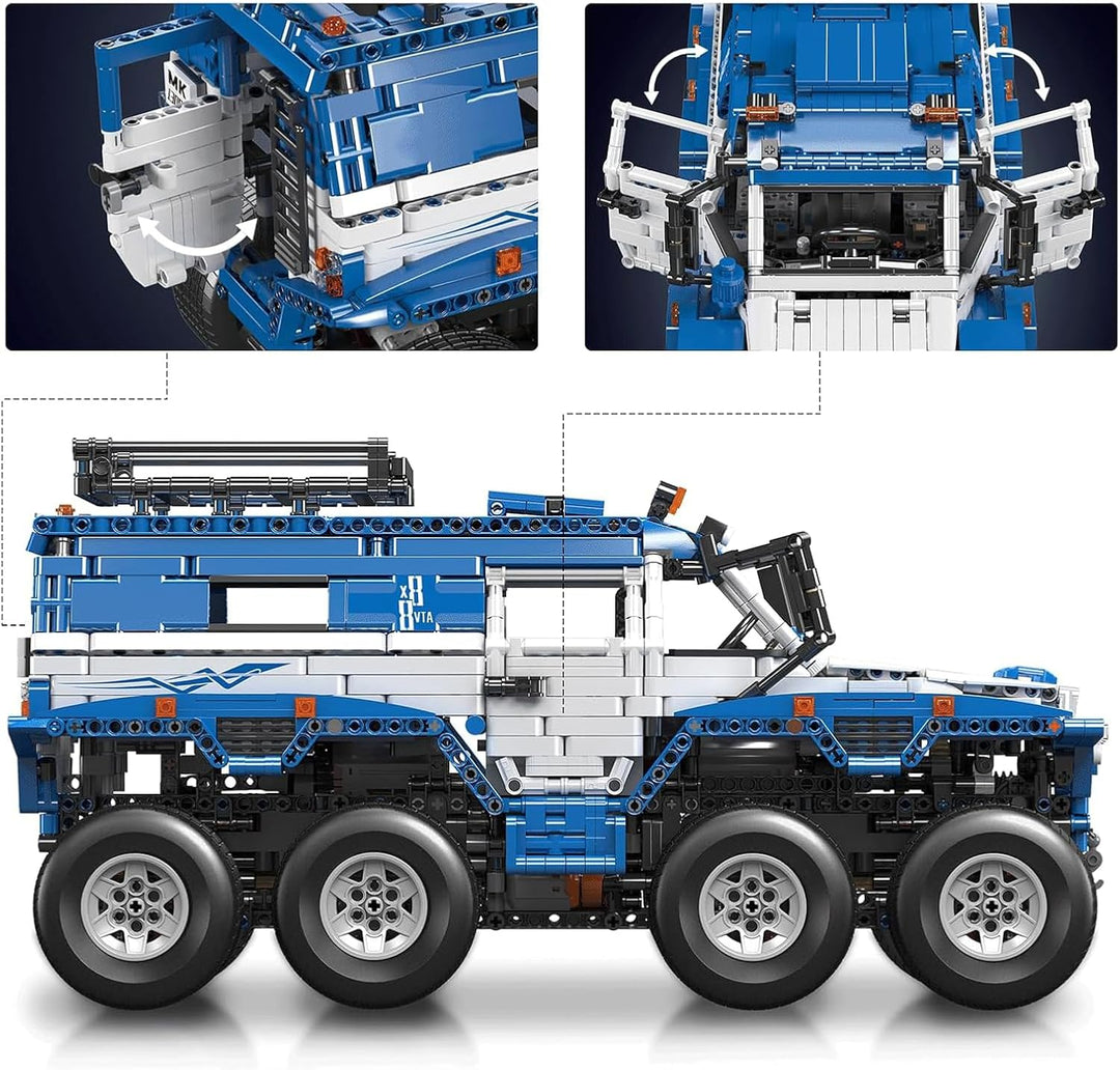 Mould King 13089 Technik Ferngesteuert Avtoros Shaman 8×8 Geländewagen APP Technologie Truck-Modell