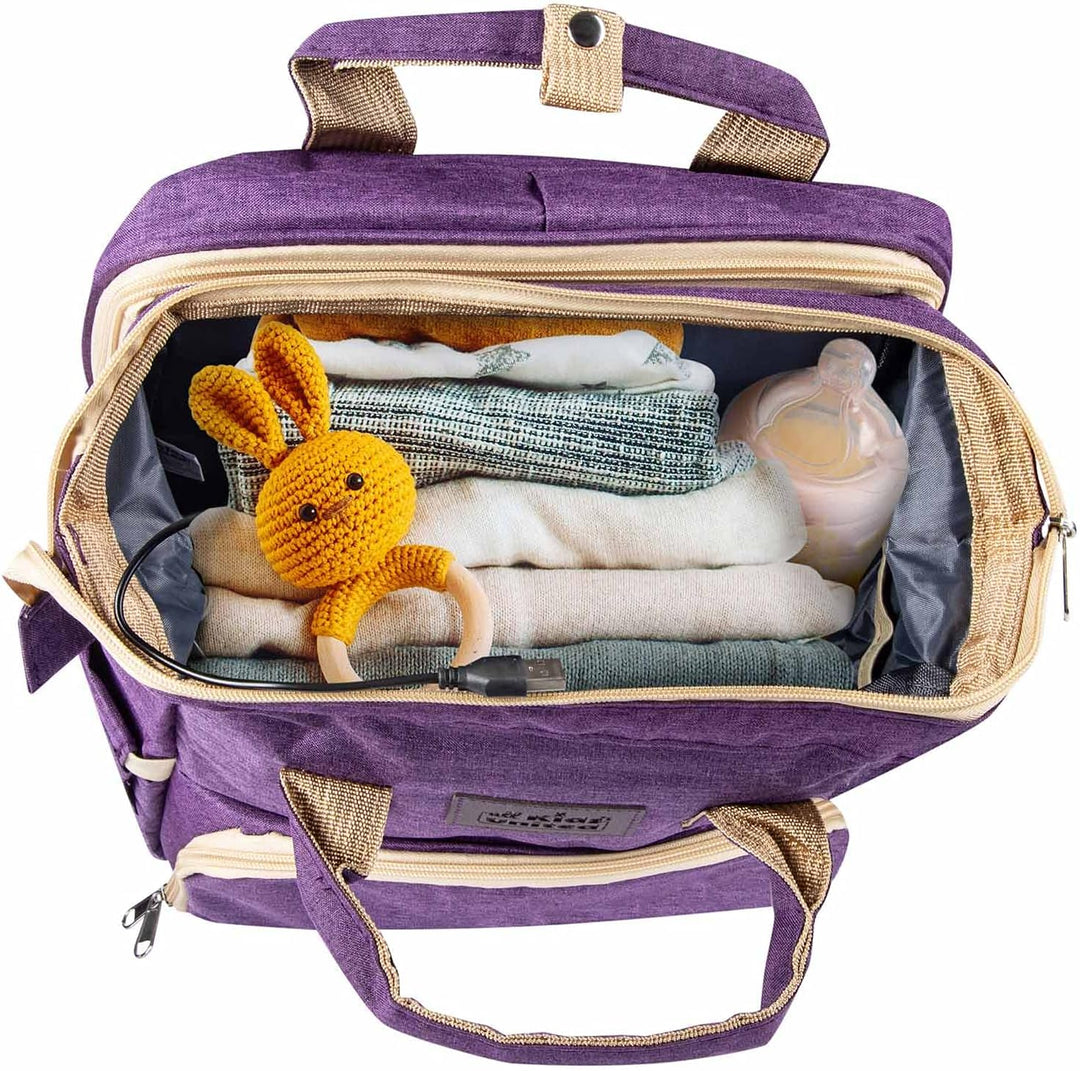 all Kids United® Baby Wickelrucksack Deluxe mit Kinderbett - Babytasche Wickeltasche Set: Baby-Rucks