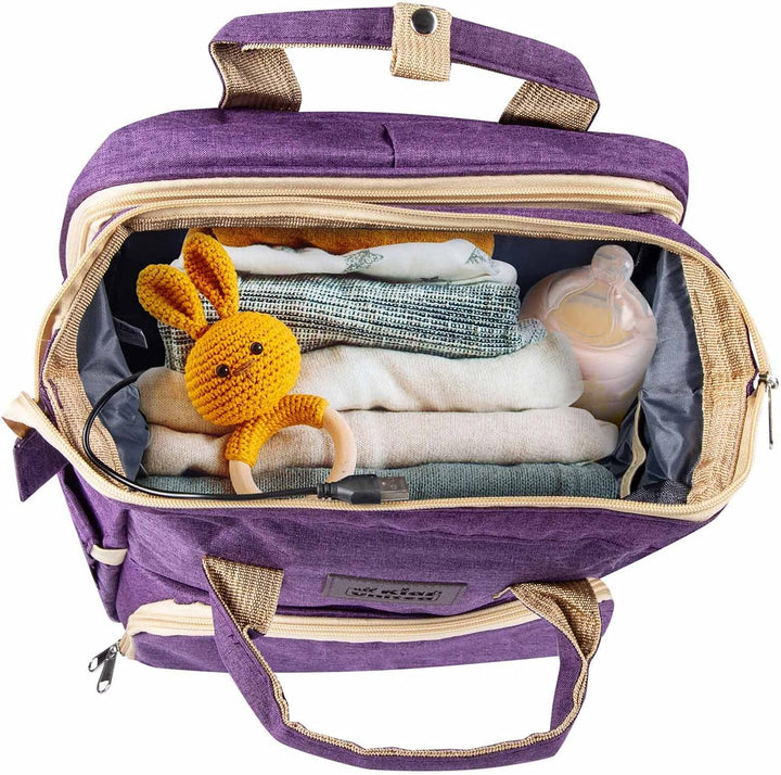 all Kids United® Baby Wickelrucksack Deluxe mit Kinderbett - Babytasche Wickeltasche Set: Baby-Rucks