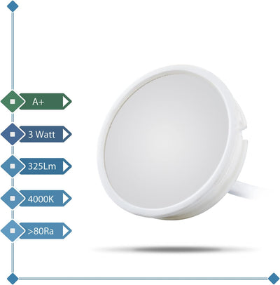 YanFeiYit LED Spot Modul 230V 3 Watt Ø50mm Keramik Dimmbar für Einbaustrahler Einbauleuchten 15 mm f