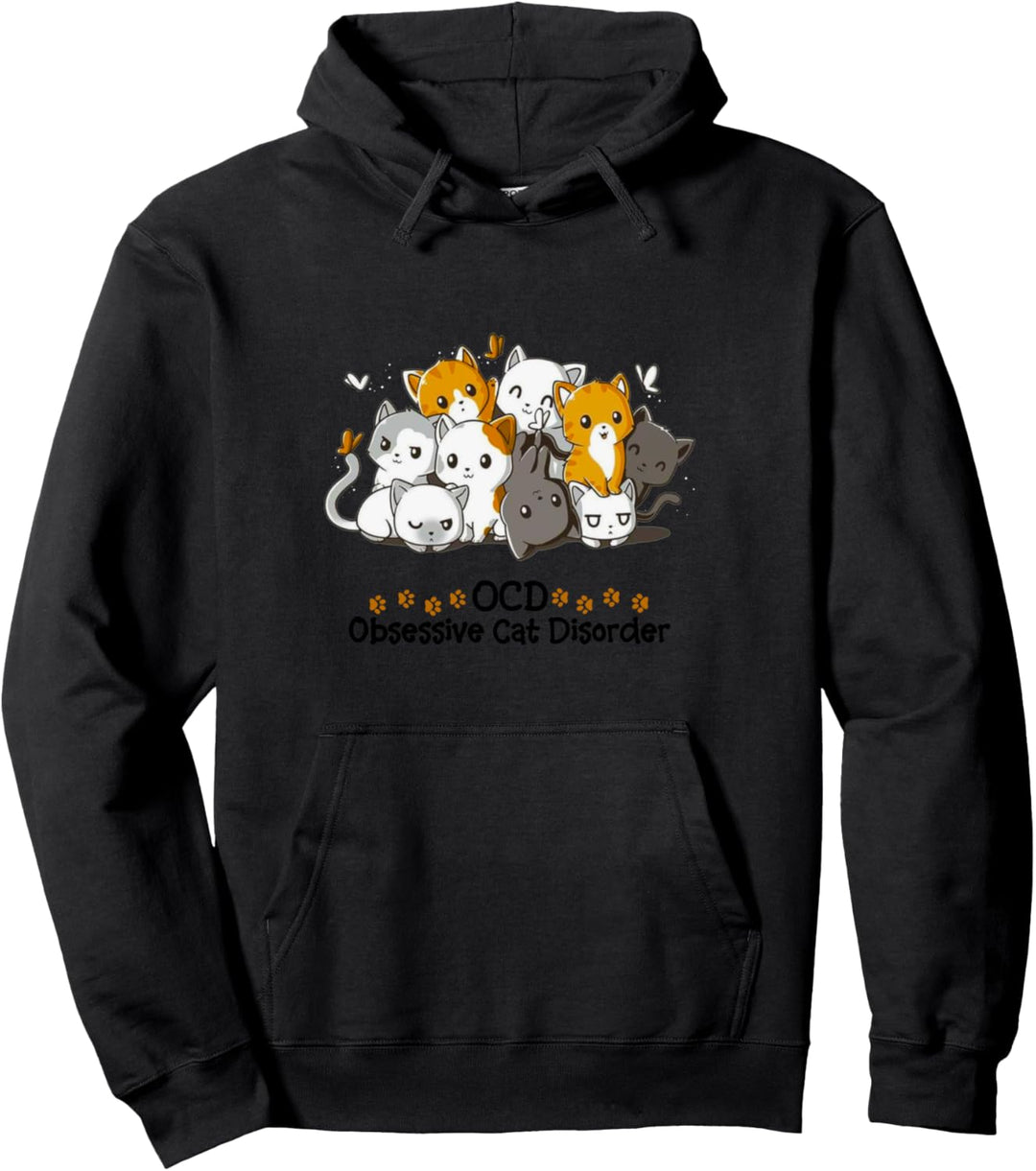 Cats Butterfly Kitten Kitty Cute Cool Funny Cat Lovers Pullover Hoodie