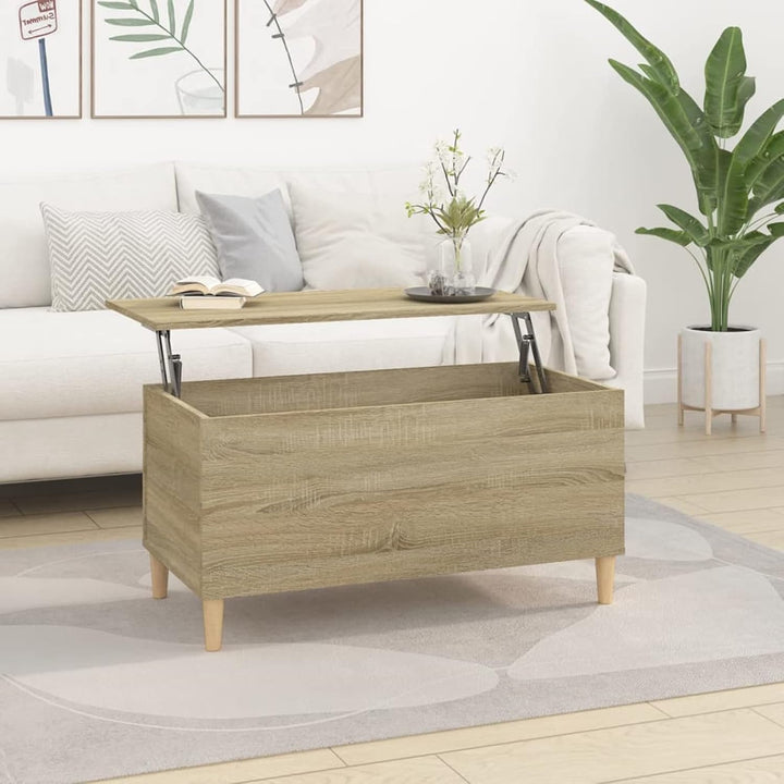 Tidyard Couchtisch Kaffeetisch mit Höhenverstellbar Beistelltisch mit Ablagefach Sofatisch Wohnzimme