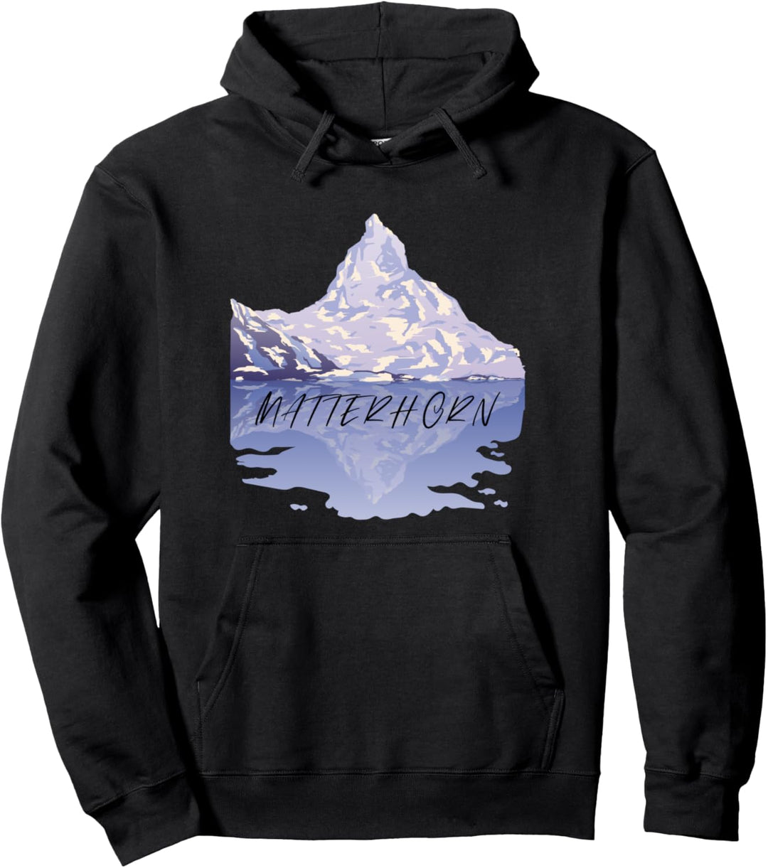 Schweiz Zermatt Matterhorn Alpen Berg Lustiges Berg Wander Pullover Hoodie