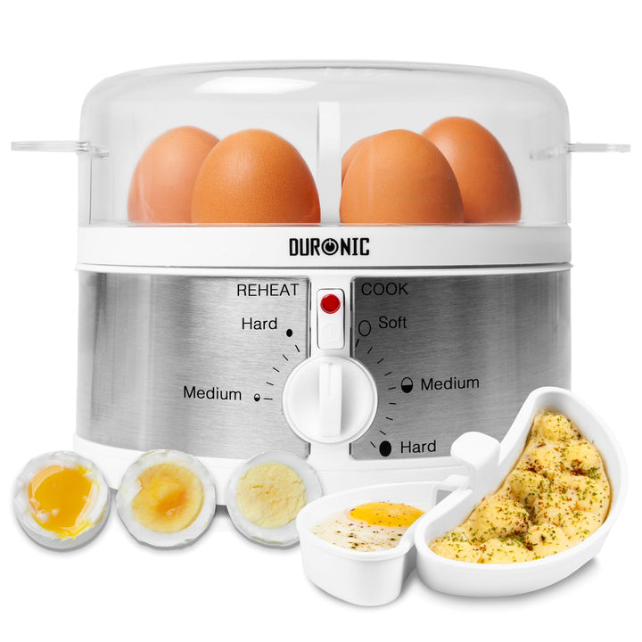Duronic EB35 Eierkocher, für 1 bis 7 Eier | Härtegradeinstellung und Timer, Eier auf 2 verschiedene