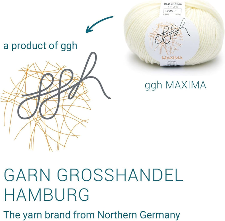 ggh Maxima Box - 6x50g (insgesamt 300g) Merinowolle extrafein und maschinenwaschbar - Nadelstärke 4-