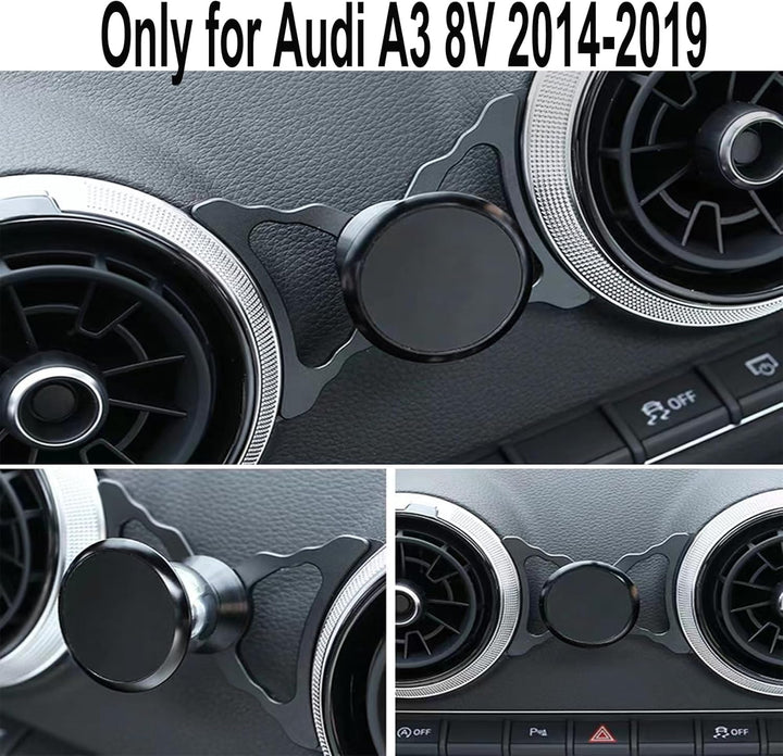 Magnetische Handyhalterung für Audi A3 8V / S3 8V (2014-2019), Auto Handyhalter Lüftungsschlitze 360