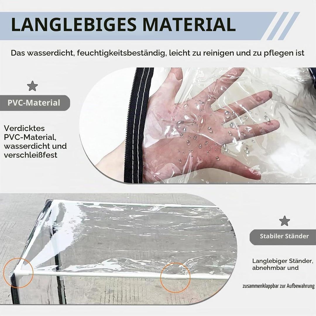 Still Air Box,Tragbares Mushroom Grow Kit, PVC Pilz-Wachstums-Set mit 2 Arm Ports, Faltbare Pilzzuch