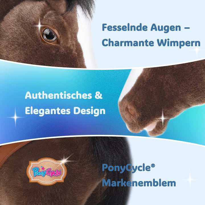 PonyCycle Reitpferd Spielzeug Schaukelpferd für Kinder 3–4 Jahre, Fortschrittlich Modell Y Schokolad