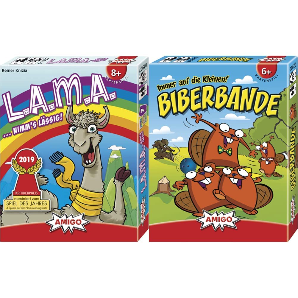 AMIGO Spiel + Freizeit Spielkarten 01907 - LAMA & Spiele 2920 - Biberbande