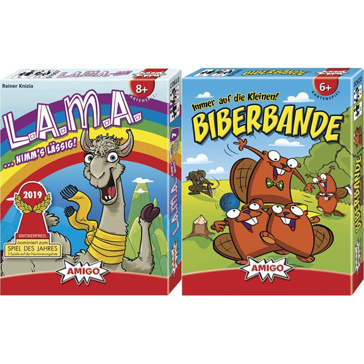 AMIGO Spiel + Freizeit Spielkarten 01907 - LAMA & Spiele 2920 - Biberbande