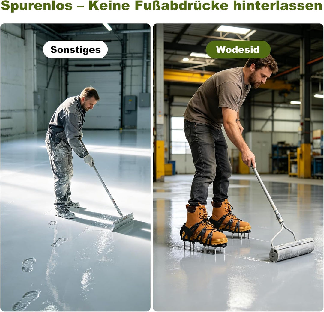 Nagelschuhe Rasen, Rasenlüfter Schuhe + Rasenschuhe Belüftung mit 22 Stahlspikes – Luftungsschuhe Mi