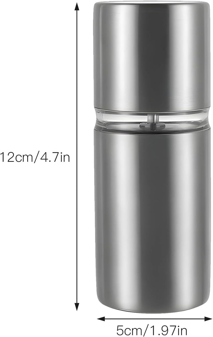 Edelstahl GebüRstet MuskatnussmüHle, Premium MuskatmüHle, Muskatreibe Mit VorratsbehäLter FüR Feinst