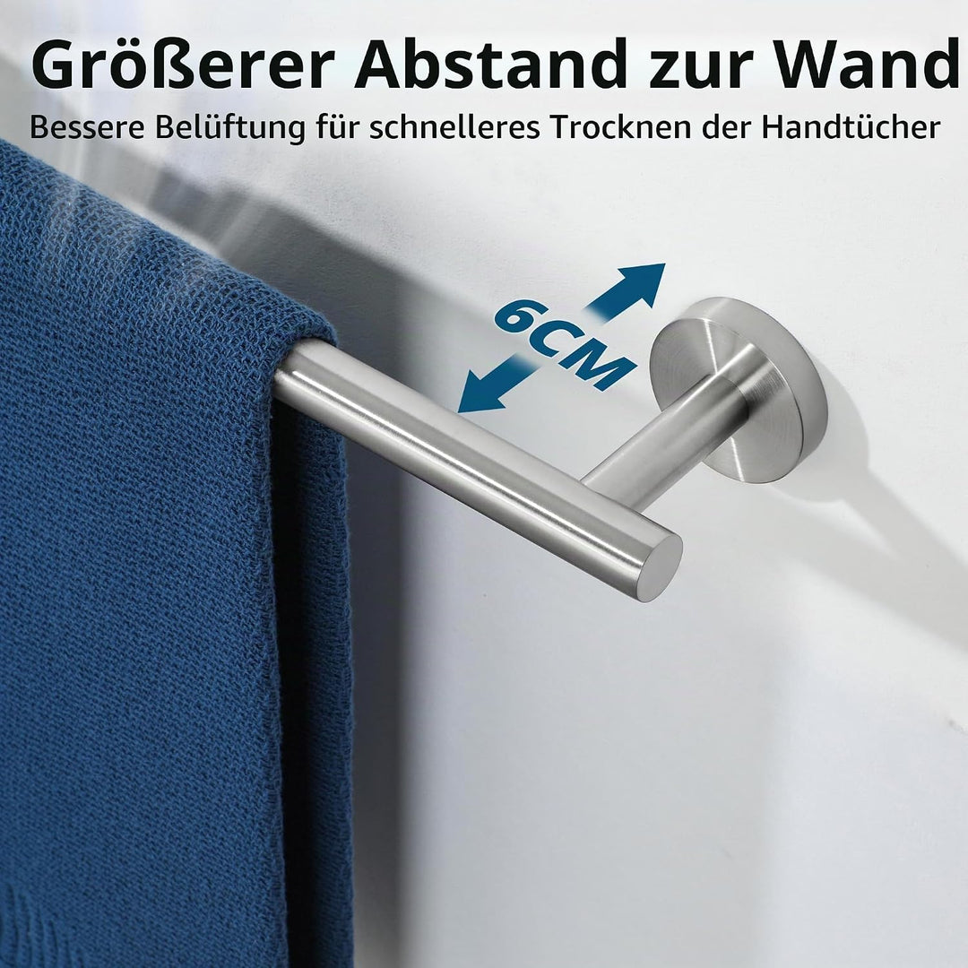 SAYAYO Handtuchhalter Wand 60CM Gästehandtuchhalter Gebürstet Wandmontage Edelstahl Handtuchstange B