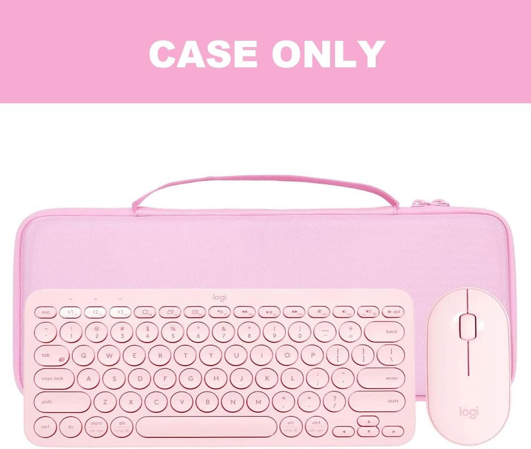 co2CREA Hartschalentasche für Logitech Pebble 2 Combo Tastatur-Maus-Set rose, rose