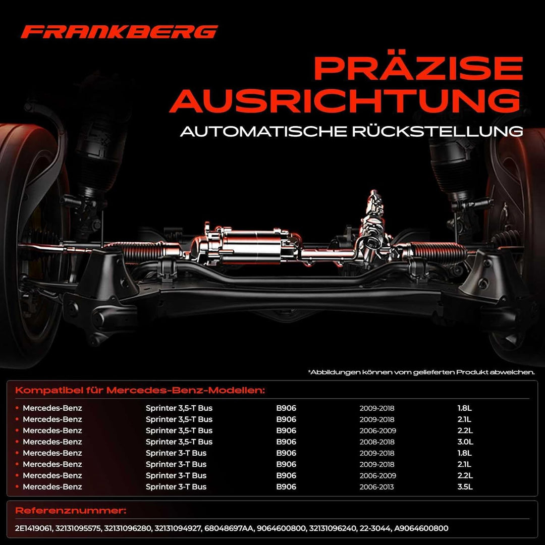 Frankberg Lenkgetriebe Servolenkgetriebe Hydraulisch für Linkslenker Kompatibel mit Sprinter 3,5-T B