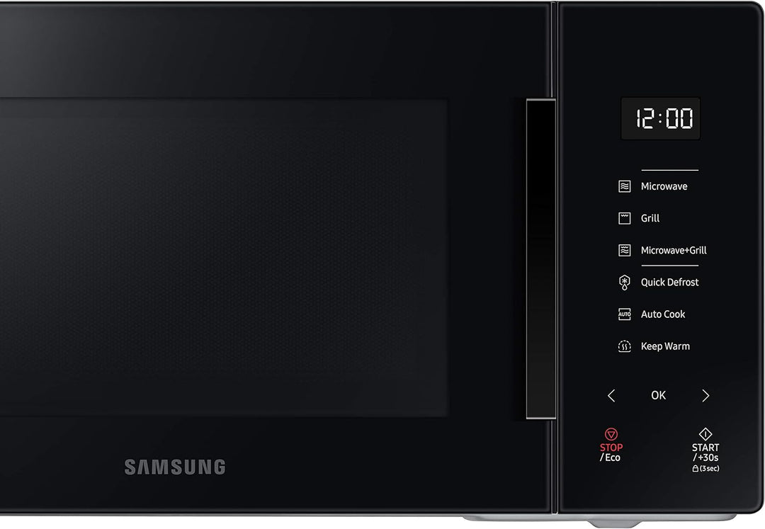 Samsung MG23T5018AK Mikrowelle, 23 Liter, 1100 W, Automatisches Kochen und Home Dessert, Glass Desig