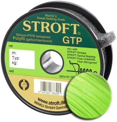 WAKU Schnur STROFT GTP Typ S Geflochtene 100m Gelbgrün S3-0,200mm-8kg