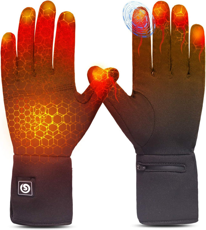 elektrische beheizte Handschuhe für Herren Damen，wiederaufladbar beheizbare Winter Handschuhe für Ou