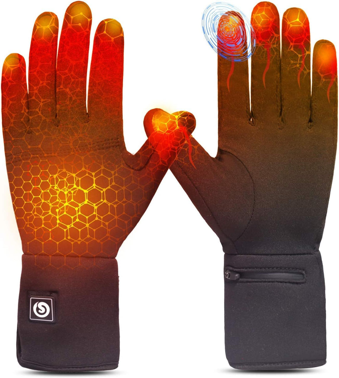 elektrische beheizte Handschuhe für Herren Damen，wiederaufladbar beheizbare Winter Handschuhe für Ou