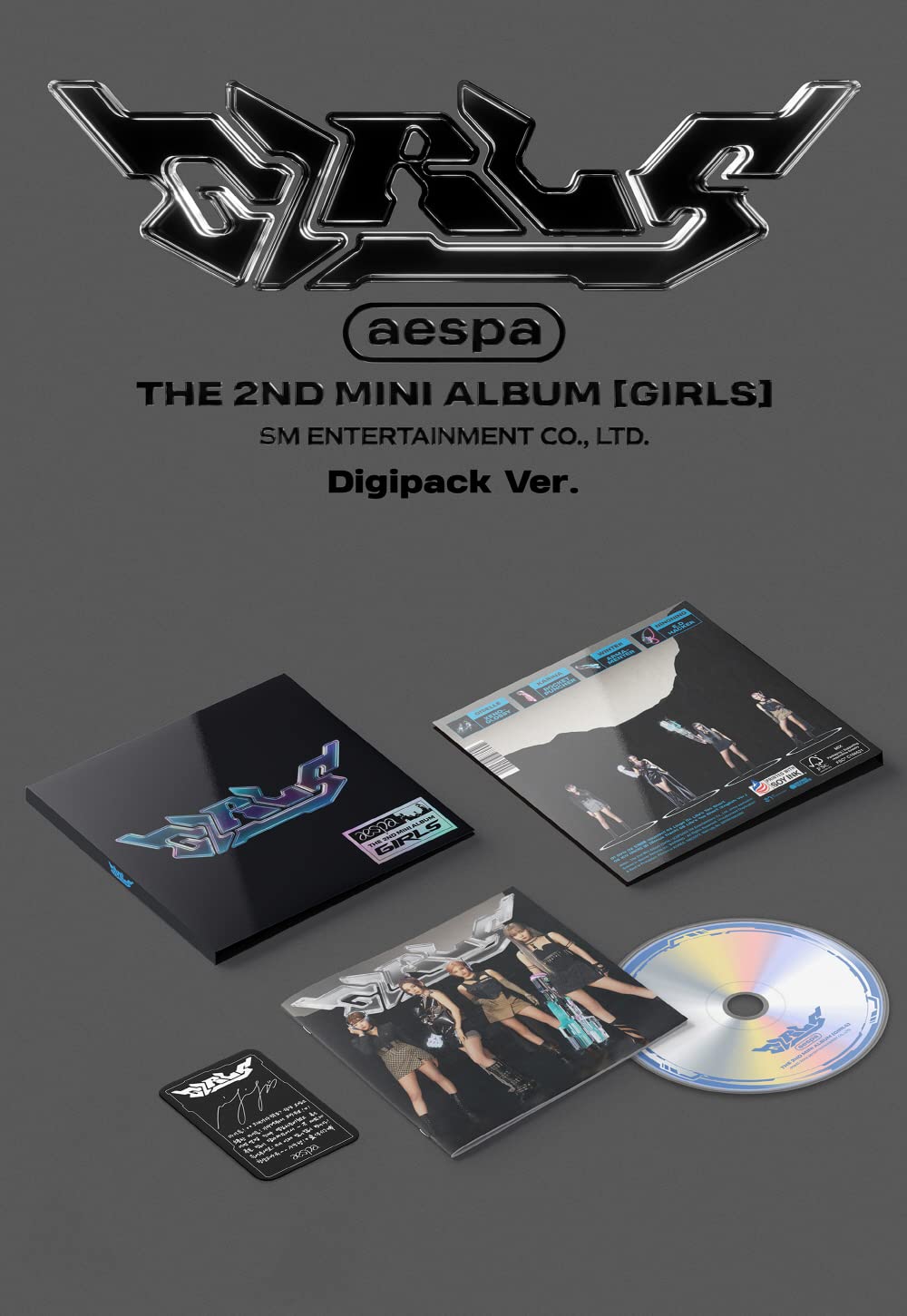 Dreamus aespa - 2nd Mini Album Girls DIGIPACK ver. CD (A+B+C+D+E ver. SET), SMK1455, A+b+c+d+e Ver.