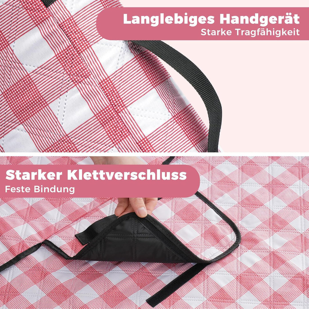 Oak & Tea Picknickdecke Wasserdicht Gross Faltbar Strandmatte Campingdecke 150 X 200 cm mit 4 Ecksch