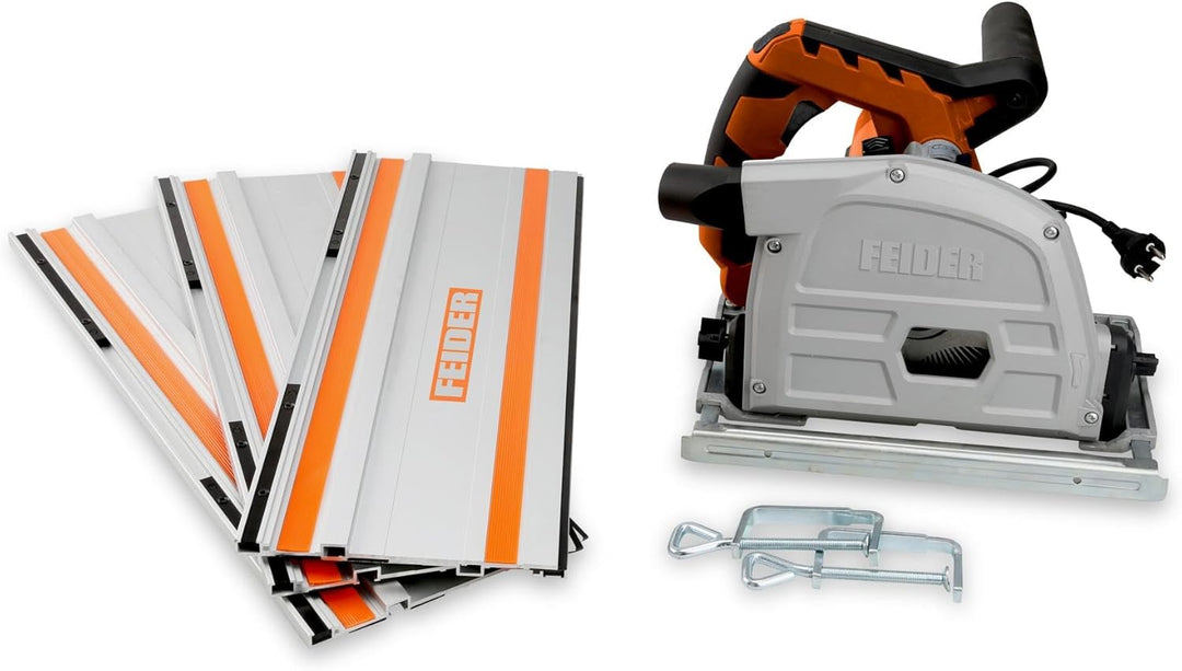 FEIDER FS1612–1 Multimaterial-Tauchkreissäge mit Führungsschiene 1400W - Scheibendurchmesser 165mm -