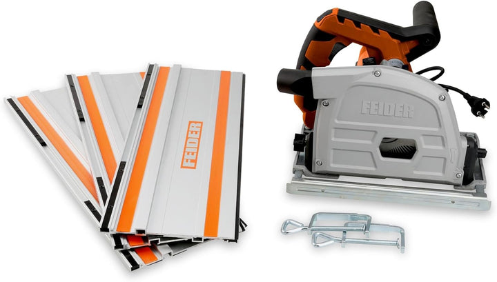FEIDER FS1612–1 Multimaterial-Tauchkreissäge mit Führungsschiene 1400W - Scheibendurchmesser 165mm -