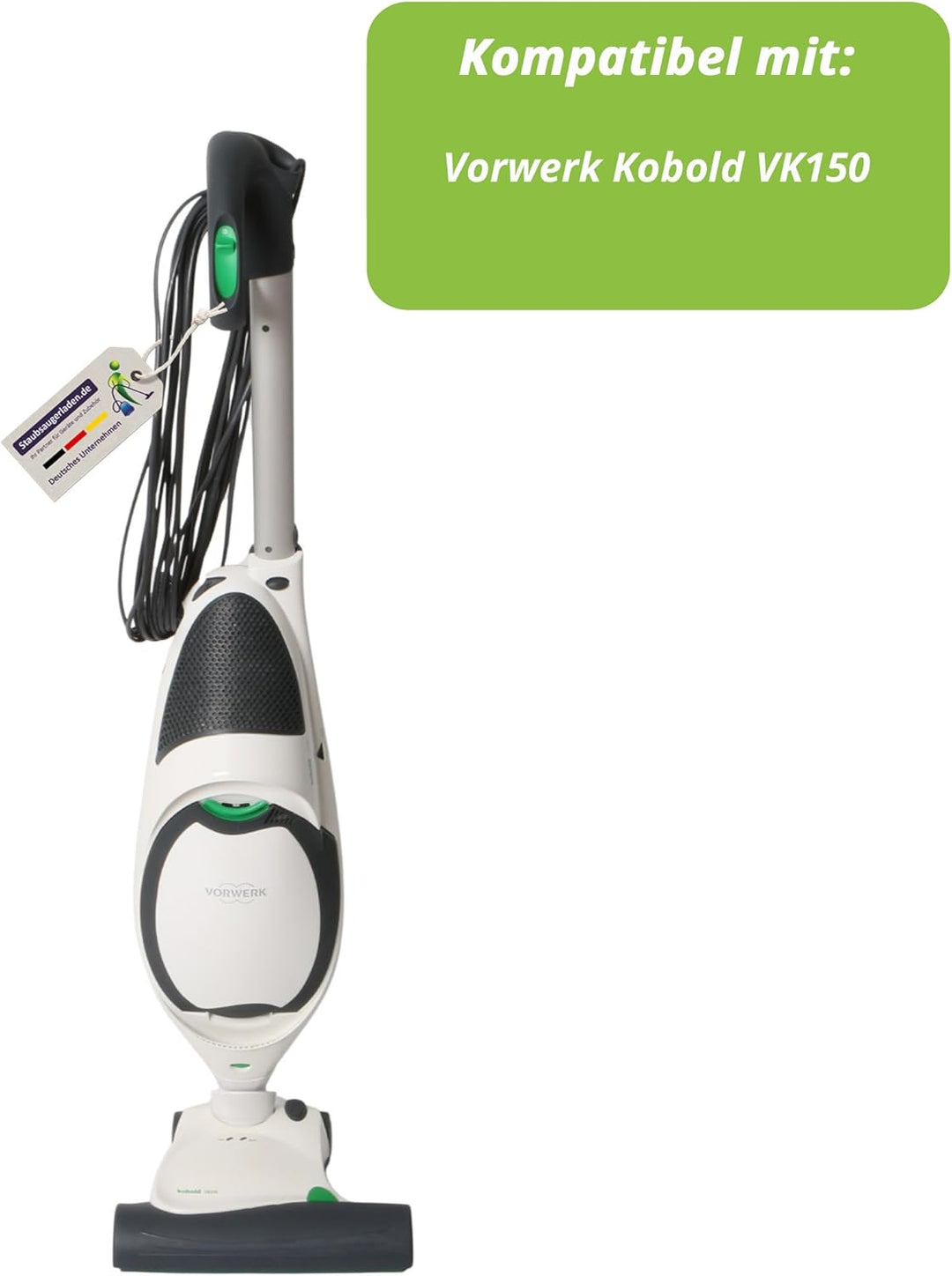 Kabel Stromkabel für Vorwerk Kobold 150 Staubsauger passend Länge 10m Dunkelgrau Für Vk150, Für Vk15