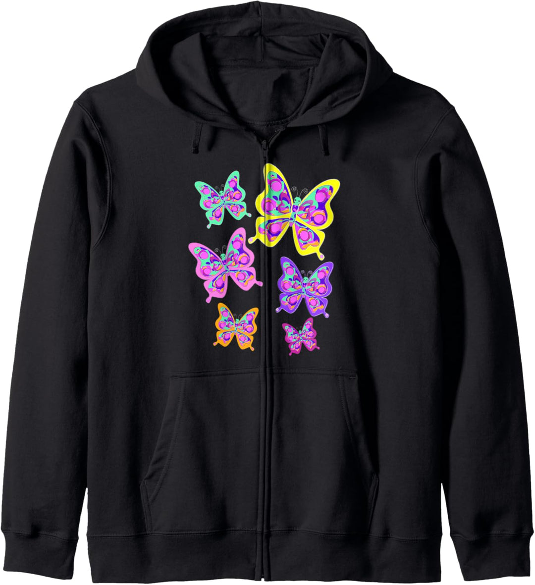 Schmetterlinge fliegen bunt Kapuzenjacke