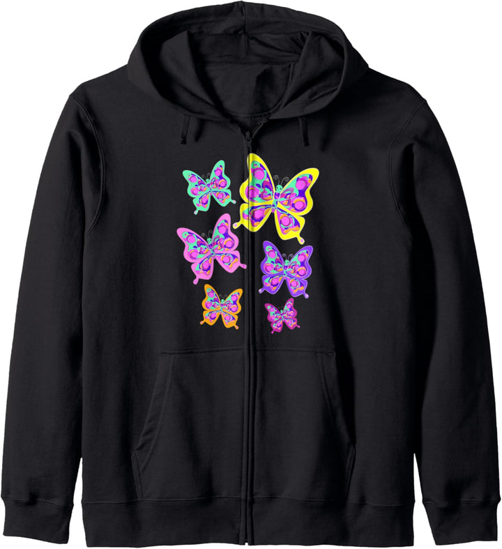 Schmetterlinge fliegen bunt Kapuzenjacke