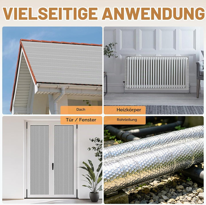 Isolierfolie Dämmfolie reflektierende Dämmfolie Aluminiumfolie Isolierfolie Fenster Wärmeschutz Luft