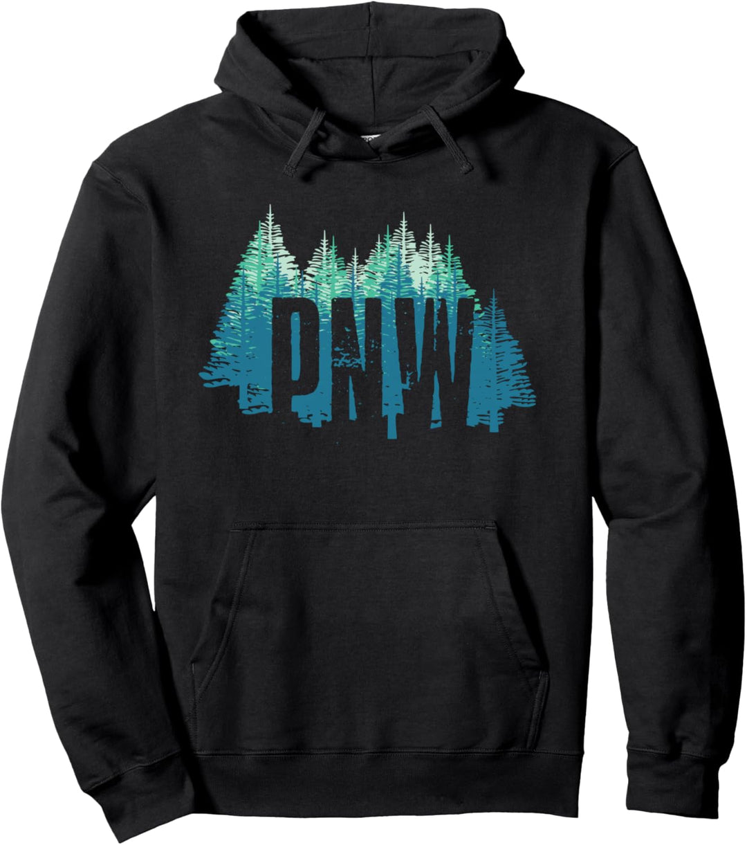 PNW Pazifischer Nordwesten Nordwest Bäume Geschenk Pullover Hoodie