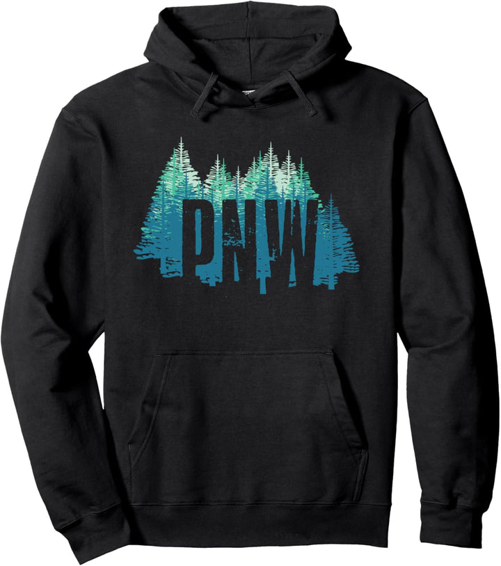 PNW Pazifischer Nordwesten Nordwest Bäume Geschenk Pullover Hoodie