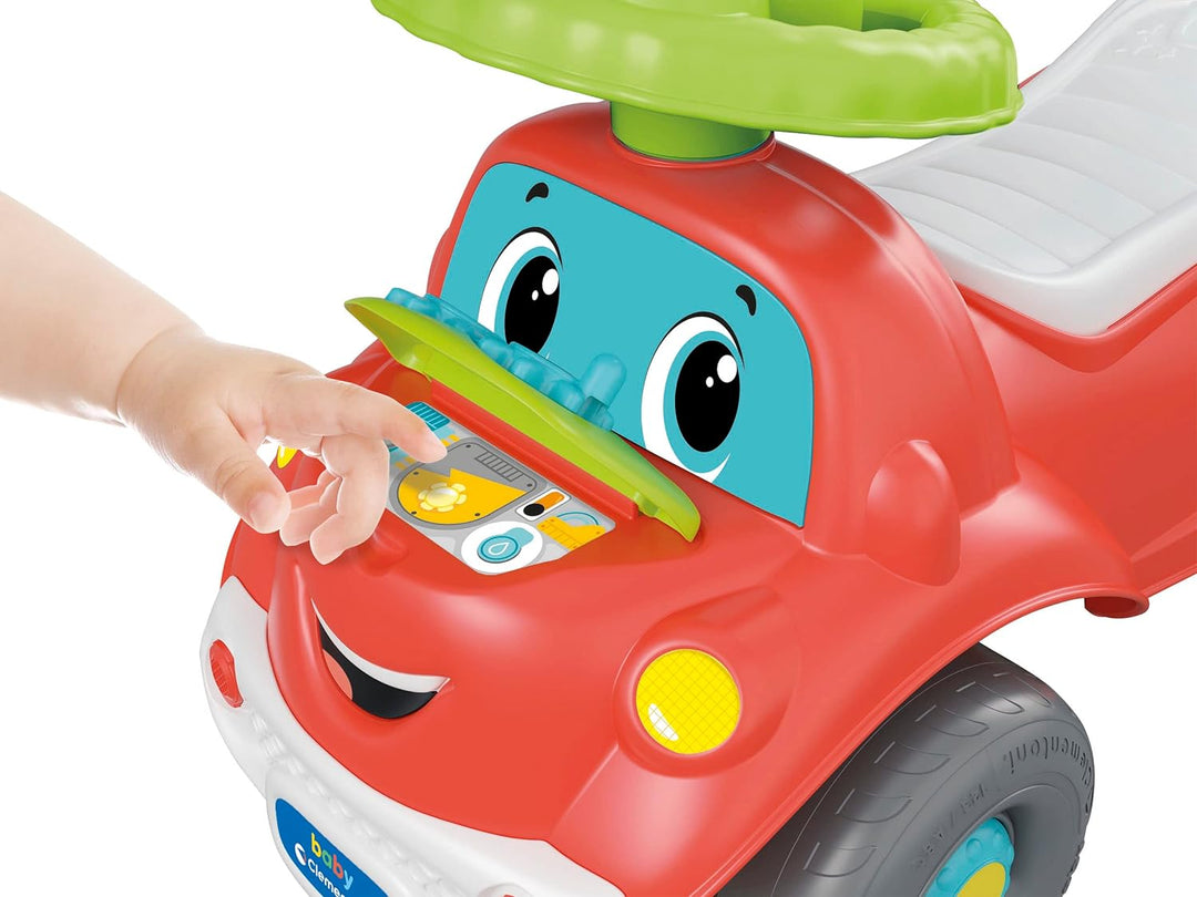 Baby Clementoni 3 in 1 Rutschfahrzeug - Rutschauto für Kleinkinder ab 1 Jahr - Fahrbares Spielzeugau